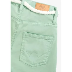 Short fille TIKO vert d'eau en coton