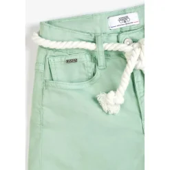 Short fille TIKO vert d'eau en coton