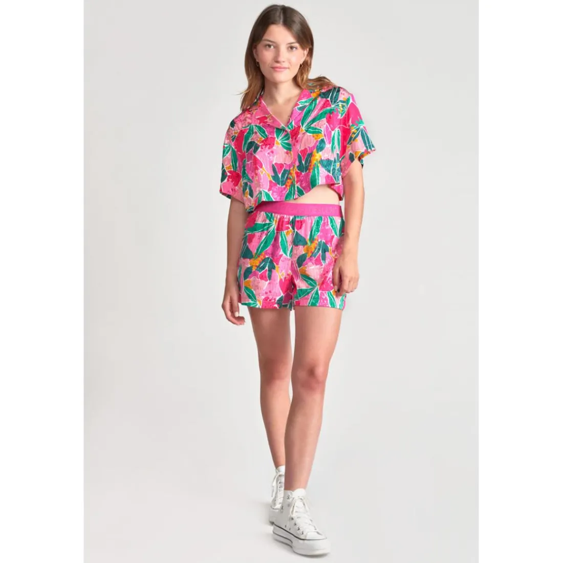 Short fille TRILLEGI fuchsia Nia en viscose