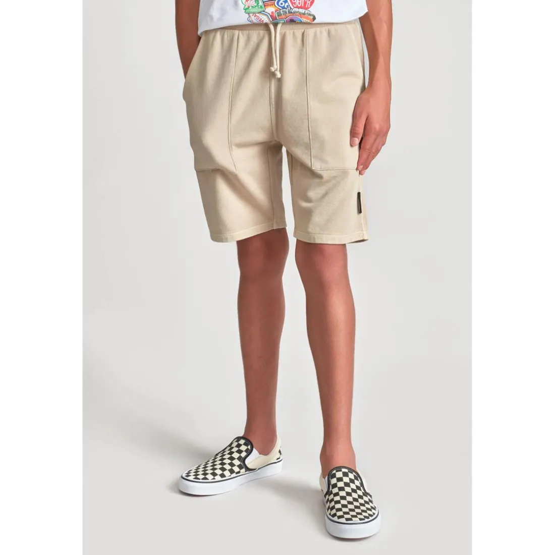 Short garçon NARCIBO beige en coton