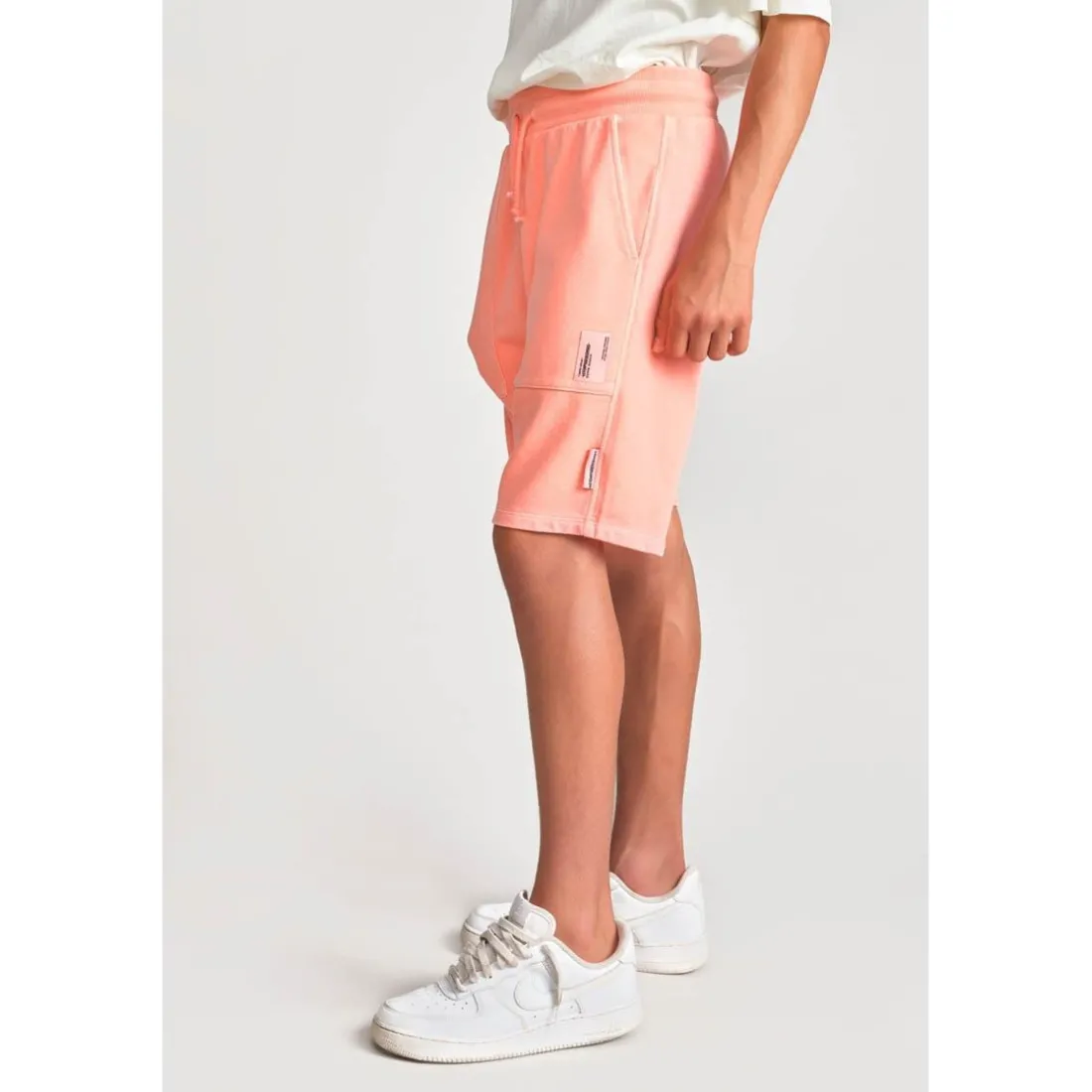 Short garçon NARCIBO rose saumon en coton