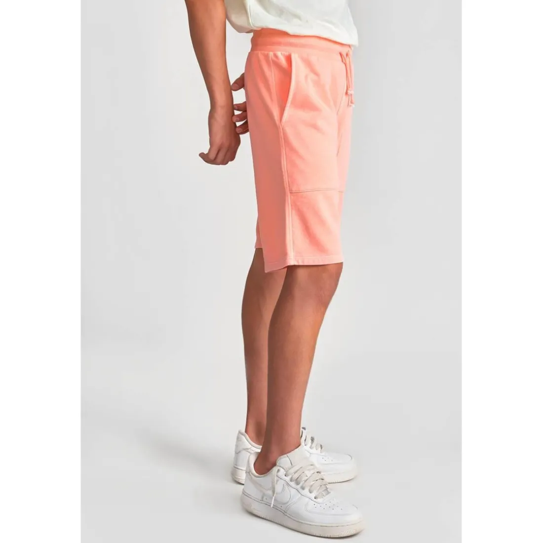 Short garçon NARCIBO rose saumon en coton