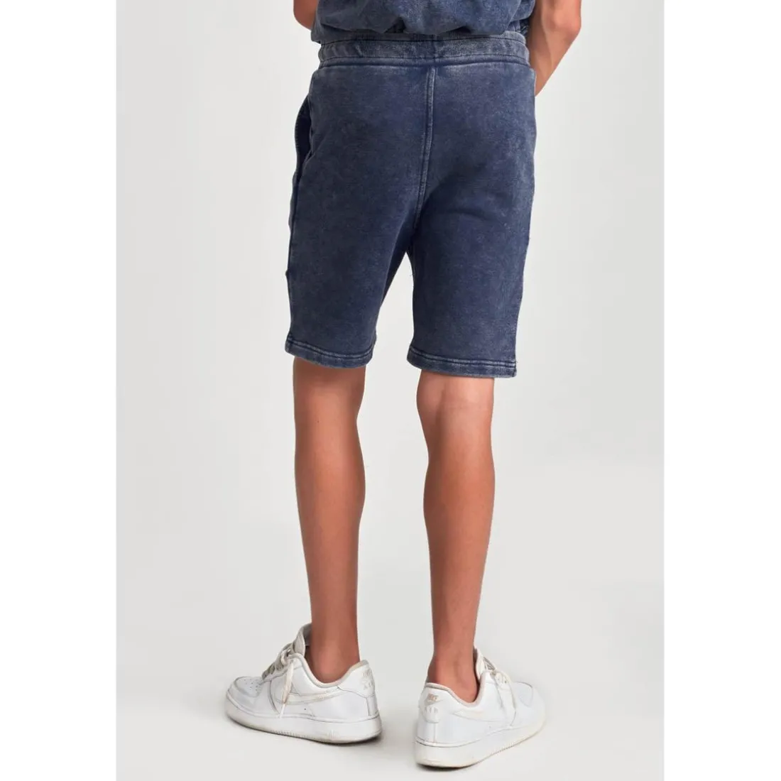 Short garçon POPBO bleu en coton