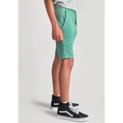 Short garçon POPBO vert en coton