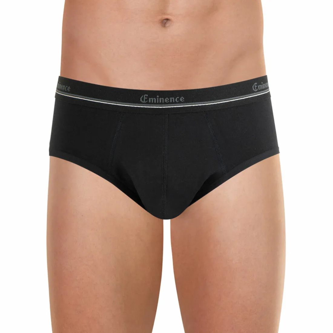 Slip absorbant Sérénité noir en coton pour homme