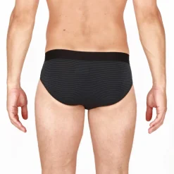 slip avec ouverture noir en viscose