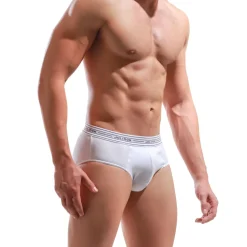 Slip blanc Coupe ajustée en coton