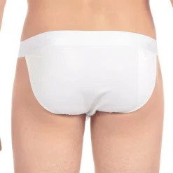 Slip échancré homme en coton et modal blanc