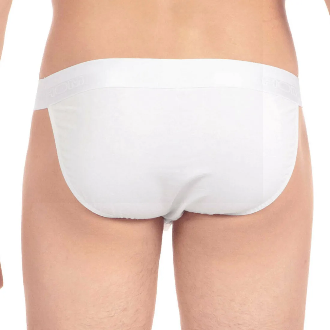 Slip échancré homme en coton et modal blanc