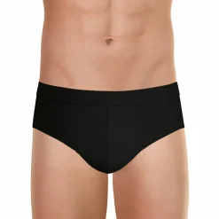 Slip Fusion noir en coton pour homme
