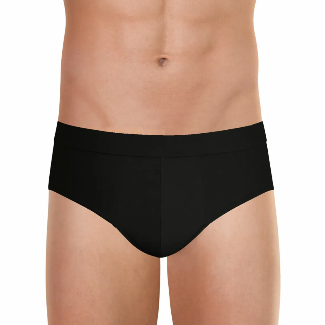 Slip Fusion noir en coton pour homme