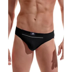 Slip noir en coton