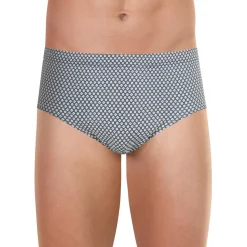 Slip taille haute fermé homme Motifs Eminence beige en coton