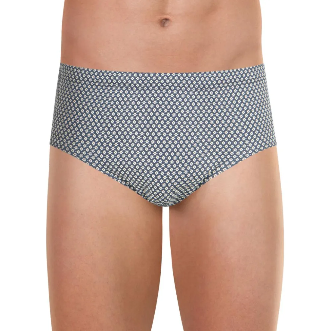 Slip taille haute fermé homme Motifs Eminence beige en coton