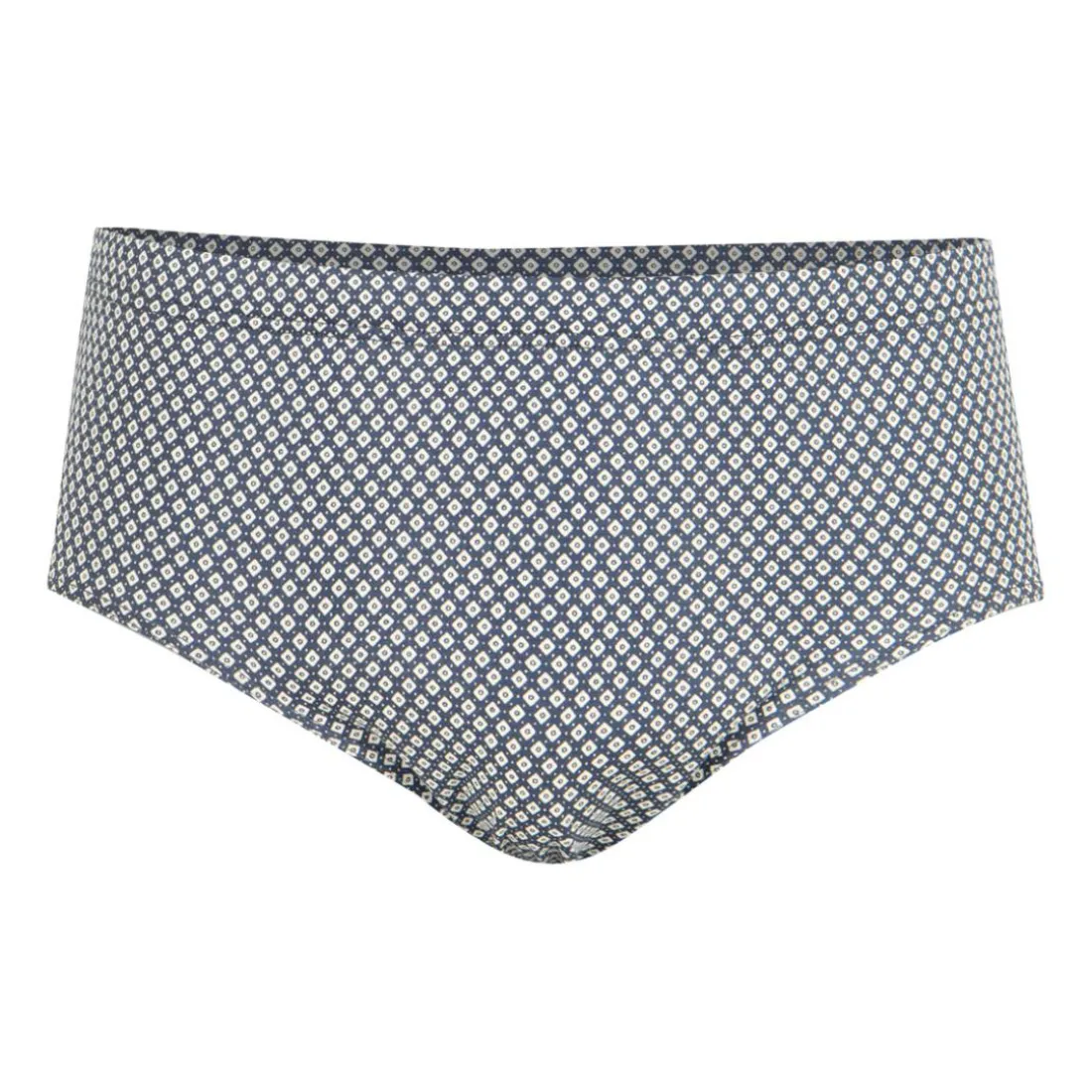Slip taille haute fermé homme Motifs Eminence beige en coton