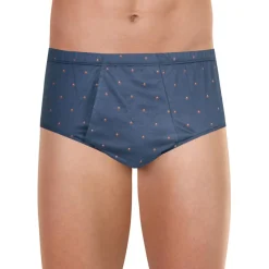 Slip taille haute ouvert homme Motifs Eminence marron en coton