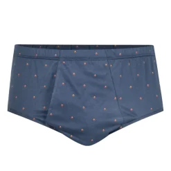 Slip taille haute ouvert homme Motifs Eminence marron en coton