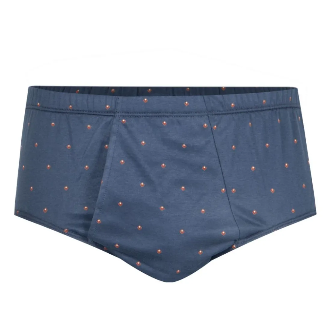 Slip taille haute ouvert homme Motifs Eminence marron en coton