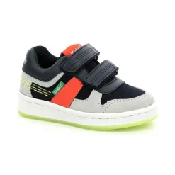 Sneakers Bas Garcon BISCKOTO bleu en cuir