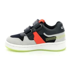 Sneakers Bas Garcon BISCKOTO bleu en cuir