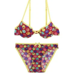 Soutien-gorge push moulé imprimé With Love by Smiley POMM'POIRE - Rose en coton