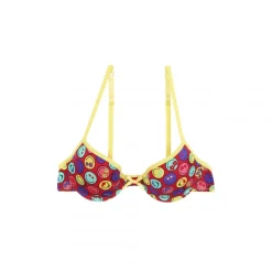 Soutien-gorge push moulé imprimé With Love by Smiley POMM'POIRE - Rose en coton