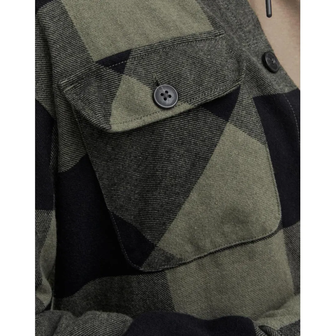 Surchemise homme vert en coton Lou