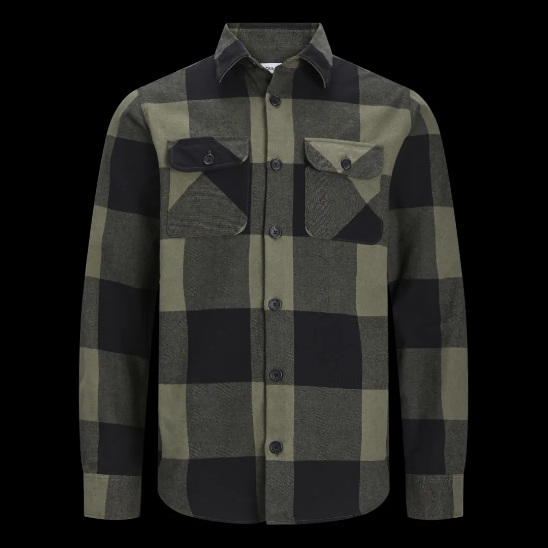Surchemise homme vert en coton Lou