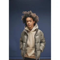 Sweat à capuche garçon Harborbo beige sable marron en coton