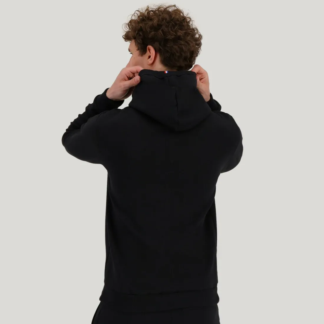 Sweat à capuche Mixte ESS T/T N°1 M Noir en coton