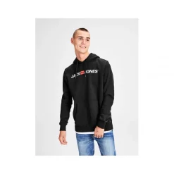 Sweat à capuche Regular Fit Manches longues Noir Kai