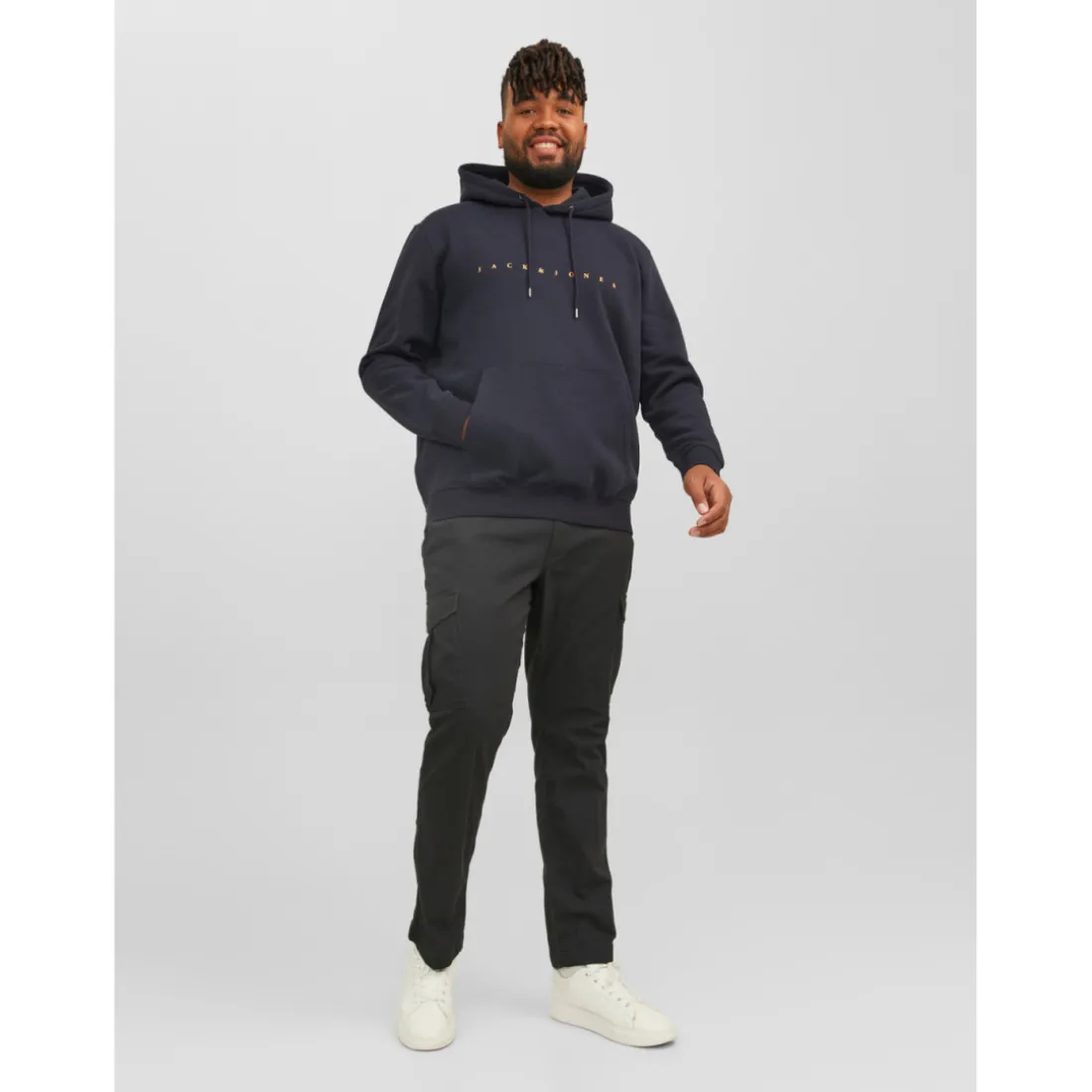 Sweat à capuche Relaxed Fit Manches courtes Bleu Marine