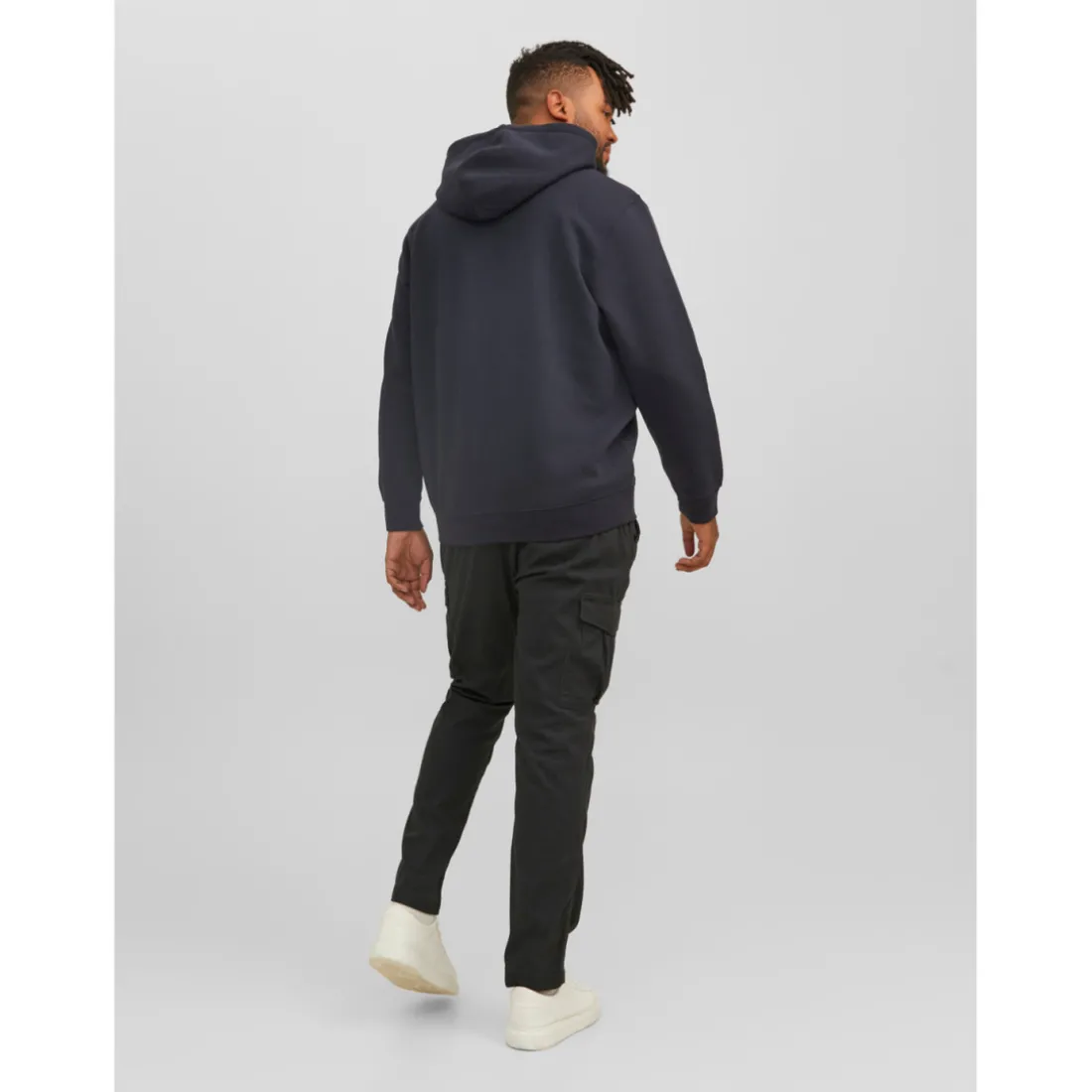 Sweat à capuche Relaxed Fit Manches courtes Bleu Marine