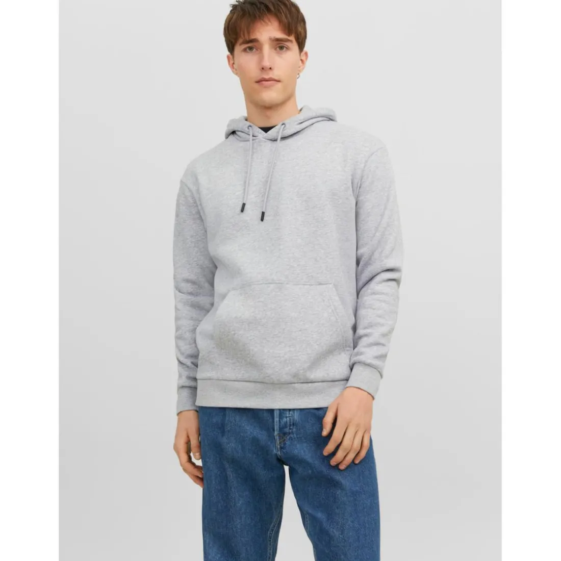 Sweat à capuche Relaxed Fit Manches longues Gris Clair Ryan