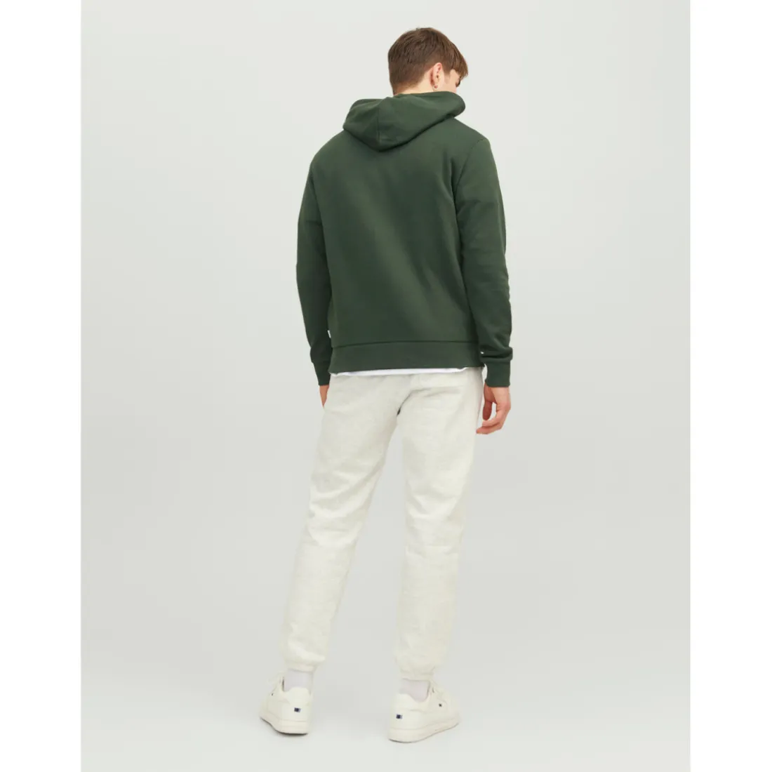 Sweat à capuche Standard Fit Manches longues Vert foncé Remy