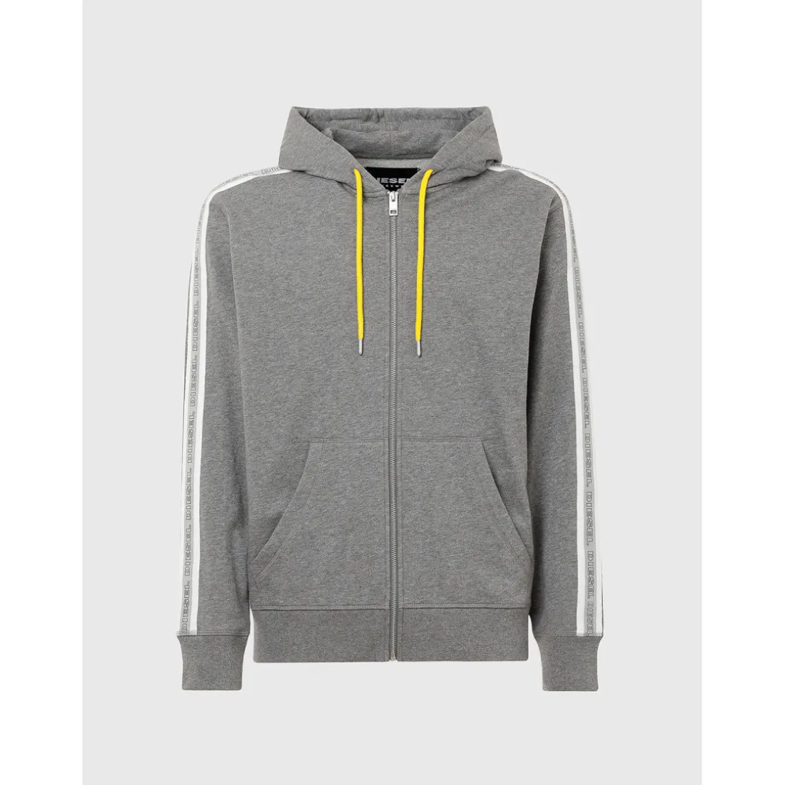 Sweat à capuche zippé - Gris en coton