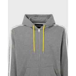Sweat à capuche zippé - Gris en coton