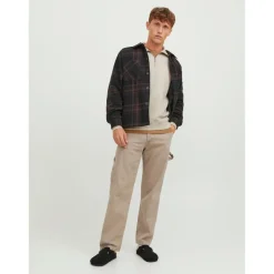 Sweat à col roulé Relaxed Fit Col haut Manches longues Gris Clair