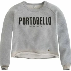 Sweat col rond manches longues imprimé graphique Kari Teen fille Pepe Jeans - Gris en coton