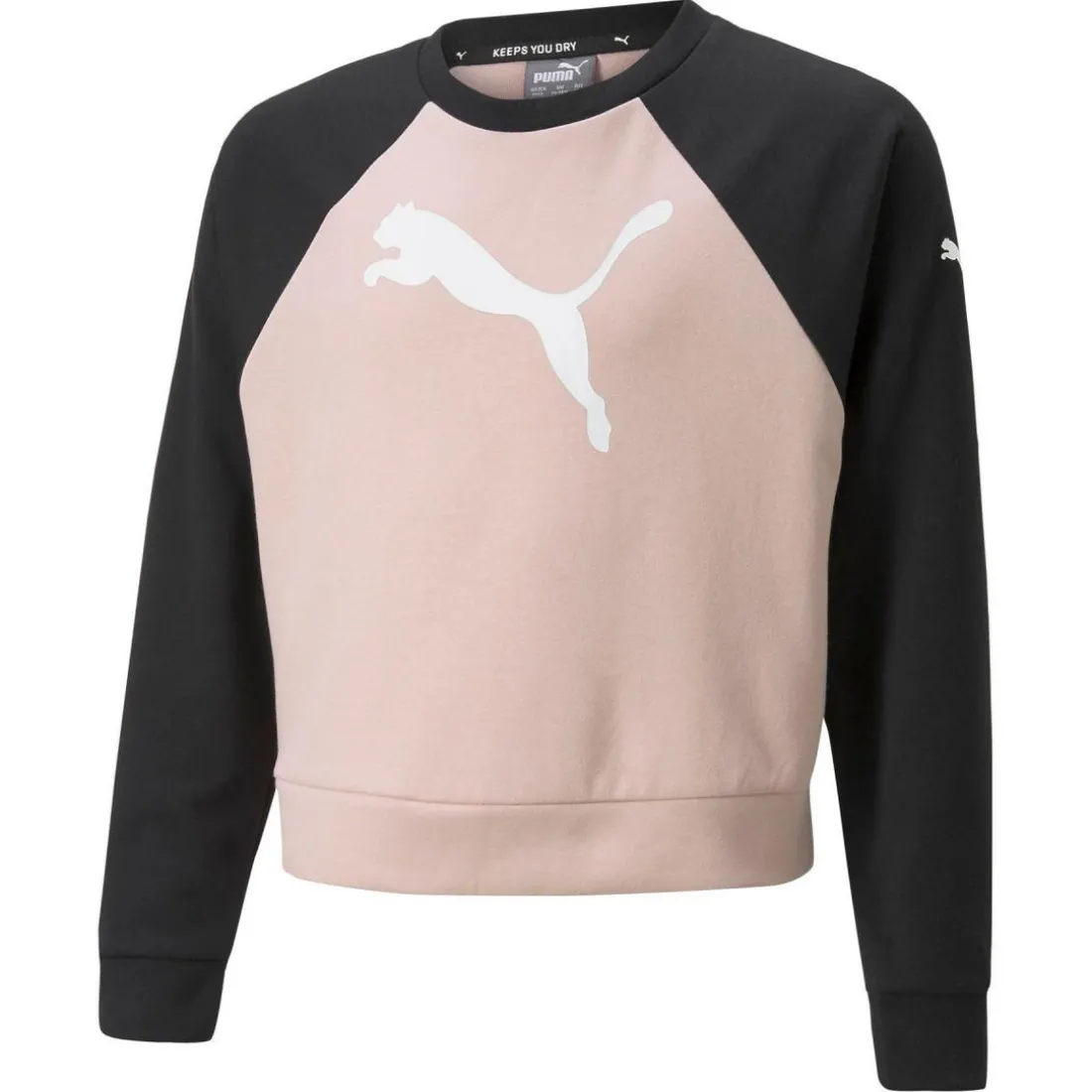 Sweat crop en coton bicolore MDRN SPT rose