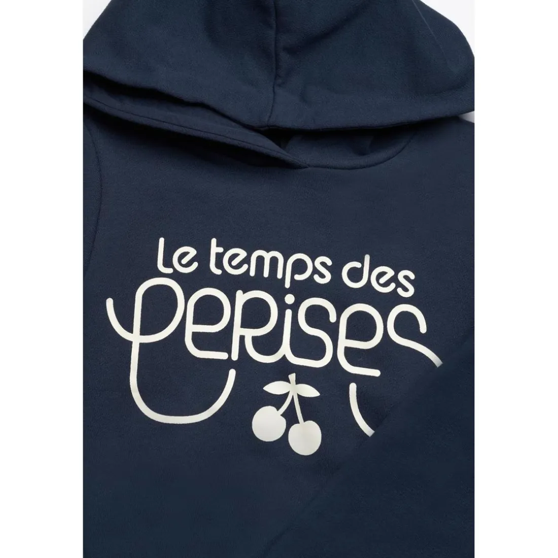 Sweat fille, à capuche Celiagi en coton bleu marine