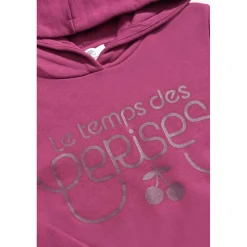 Sweat fille, Celiagi framboise rose en coton
