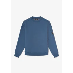 Sweat garçon Leonbo bleu océan en coton