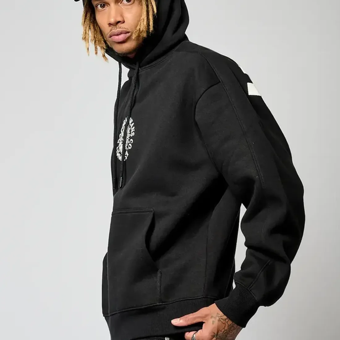 Sweat Non Zippe en coton TAZIK Black noir