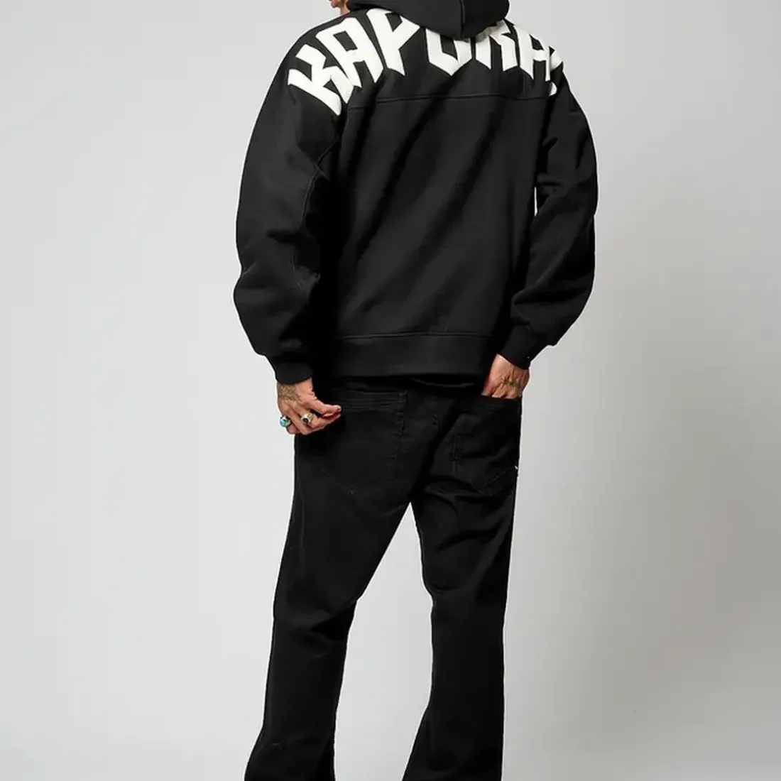 Sweat Non Zippe en coton TAZIK Black noir