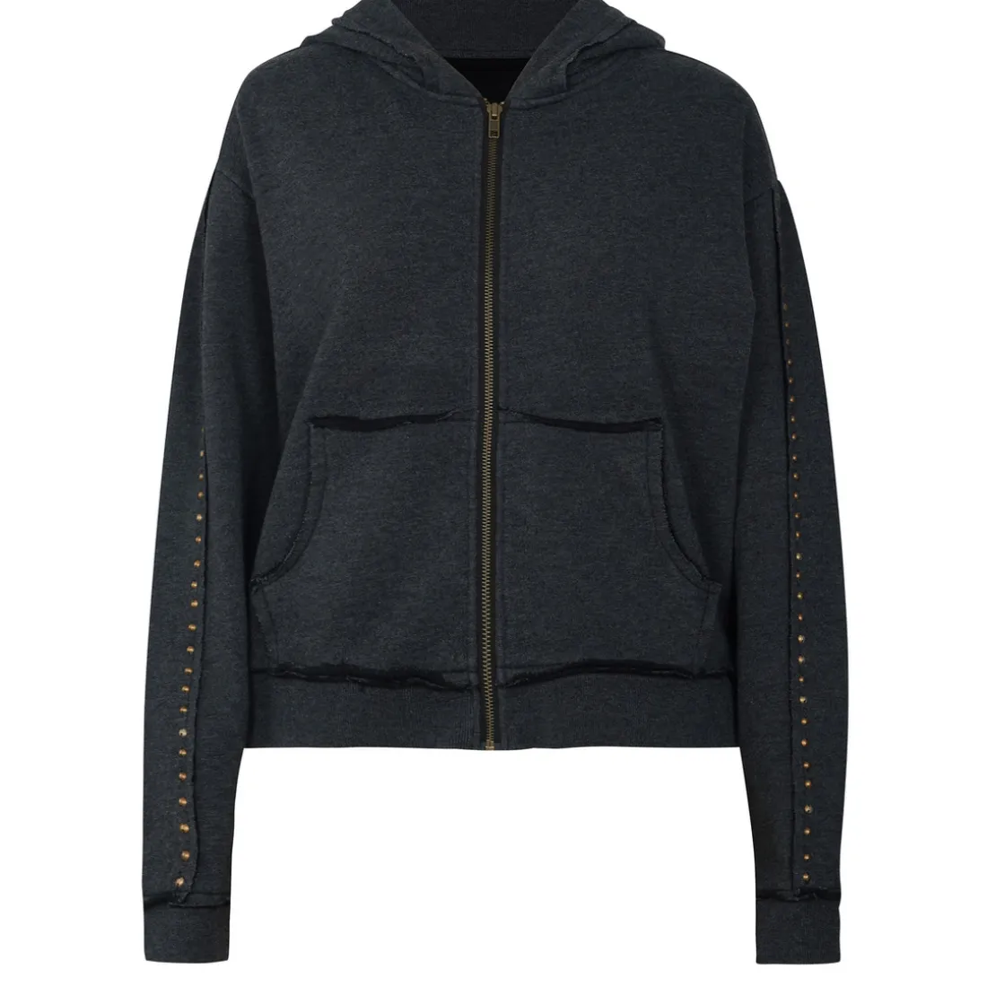 Sweat zippé VITRA noir en coton