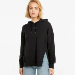 Sweatshirt à capuche Femme W Her Hdy Tr noir en coton