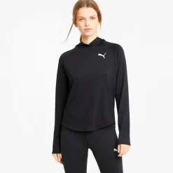 Sweatshirt à capuche femme ACTIVE noir