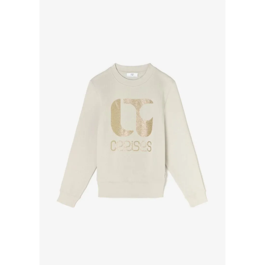 Sweat-Shirt à monogramme brillant PAOLO gris en coton Yule