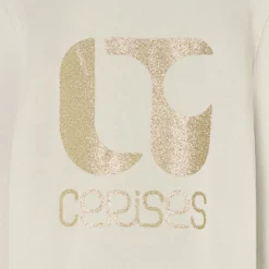 Sweat-Shirt à monogramme brillant PAOLO gris en coton Yule